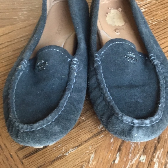 Coach Dark Dk Gray Moccasin Shoes 7.5 - Picture 3 of 7